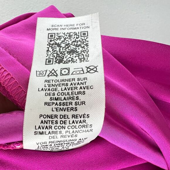 ASOS Pink Dress Pant Pleated High Waisted Wide Leg Casual Formal Business Size 4 - Picture 7 of 8